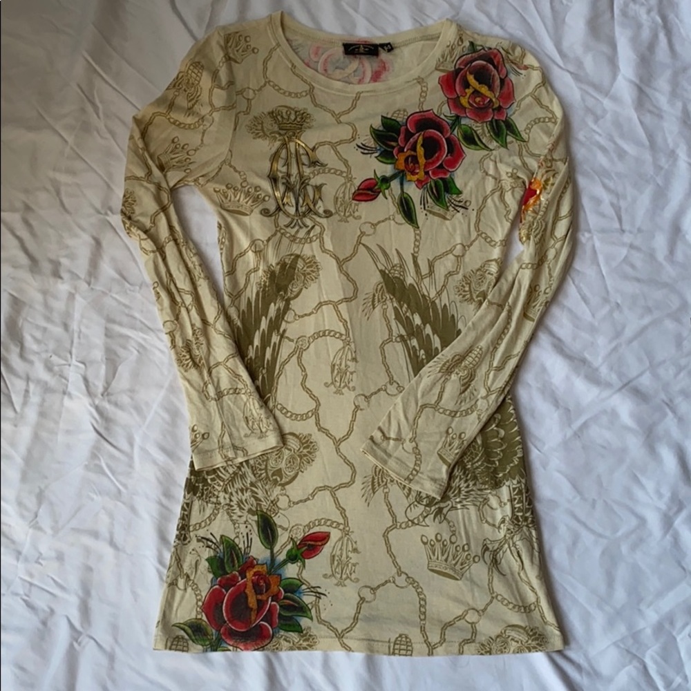 Christian Audigier Long Sleeve Top